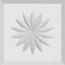 Ekena Millwork Standard Sedgwick Flower Rosette With Beveled Edge, 4"W x 4"H x 1"P ROSP040X040X100SDG10 - alternate 3